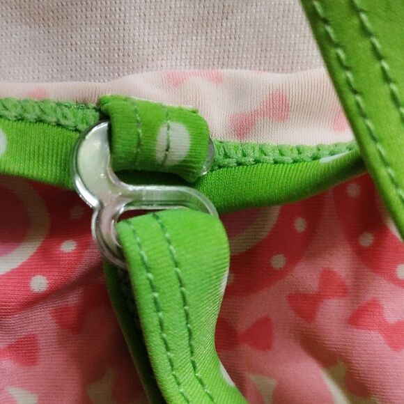 Floatimini Tankini 3T Pink Green Summer Swim Top Adjustable Straps - Picture 4 of 8